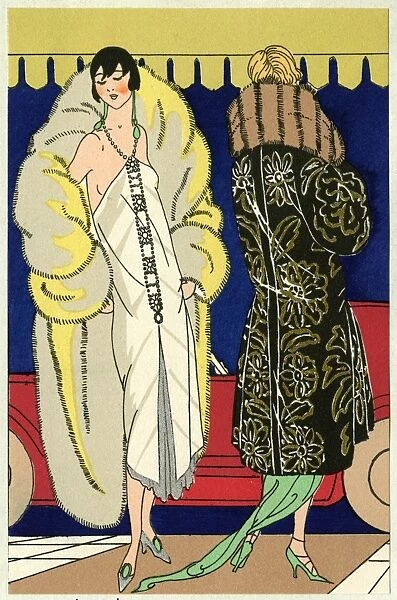 Two ladies in evening wear by Martial et Armand and Beer
