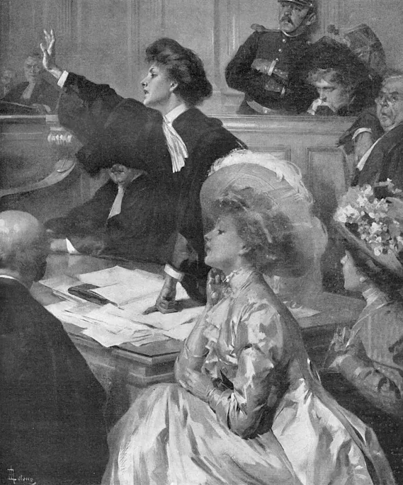 Framed Print : 1908 Print: Lady Lawyer in Paris Law Courts Framed Print : 1908 Print: Lady Lawyer in Paris Law Courts