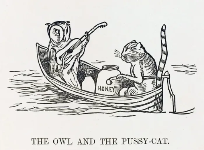 Framed Print : The Owl and the Pussycat Print