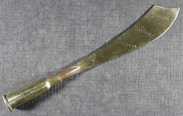 Letter opener Engraved Ypres Somme Cambrai