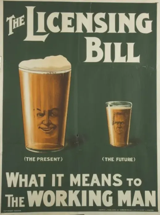 Framed Print : Licensing Bill Print 1908 Framed Print : Licensing Bill Print 1908