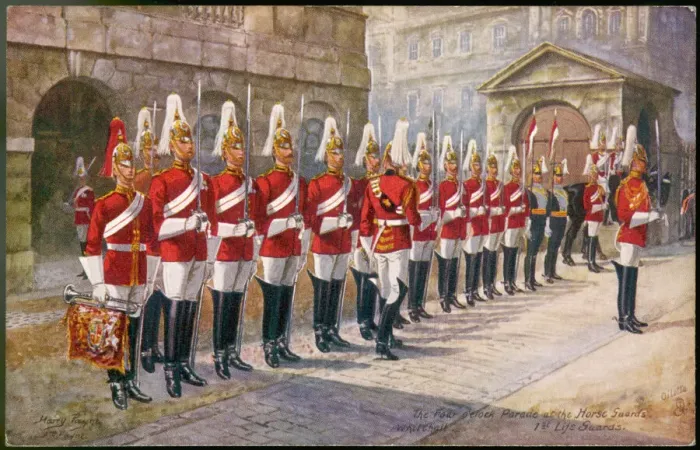 Framed Print : Life Guards Parade Print in Whitehall Framed Print : Life Guards Parade Print in Whitehall