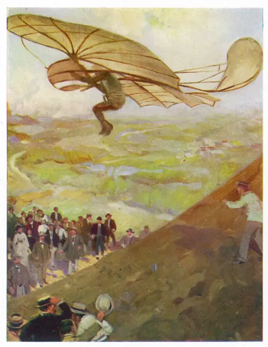Framed Print : Lilienthal Airborne Print