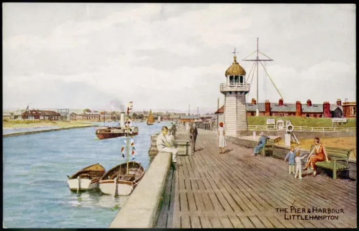 Framed Print : Littlehampton Harbour Print: Paddle Steamer at the Pier Framed Print : Littlehampton Harbour Print: Paddle Steamer at the Pier