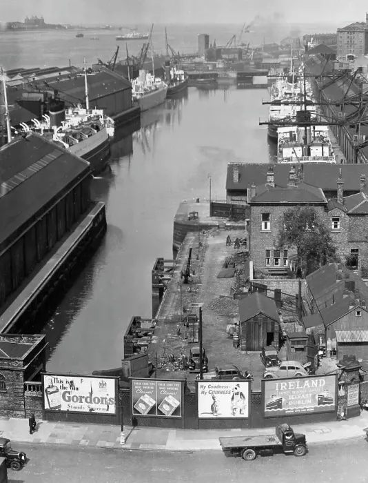 Framed Print : Liverpool Docks Print: Elevated View of Princes Dock Framed Print : Liverpool Docks Print: Elevated View of Princes Dock
