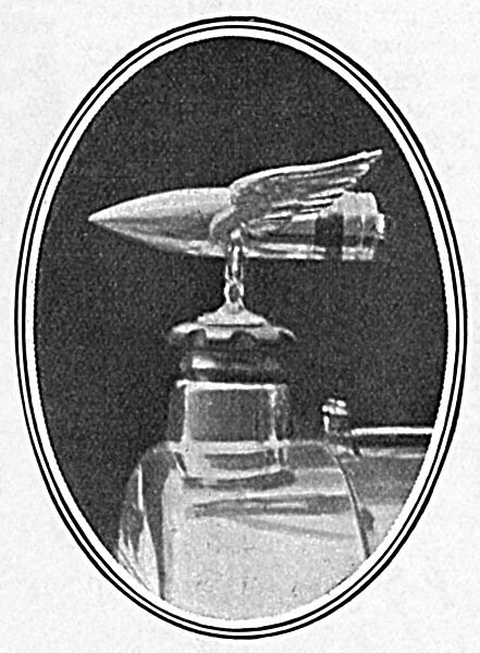 Lloyd Georges car mascot in shape of a shell, WW1