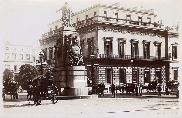 London - Crimean War Memorial and the Athenaeum Club