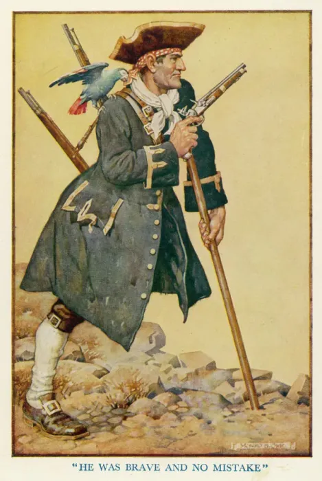 Framed Print : Long John Silver Print with Parrot Framed Print : Long John Silver Print with Parrot