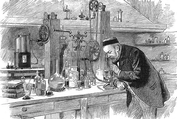 Louis Pasteur in his laboratory
