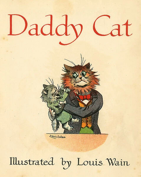 Louis Wain, Daddy Cat - with kitten