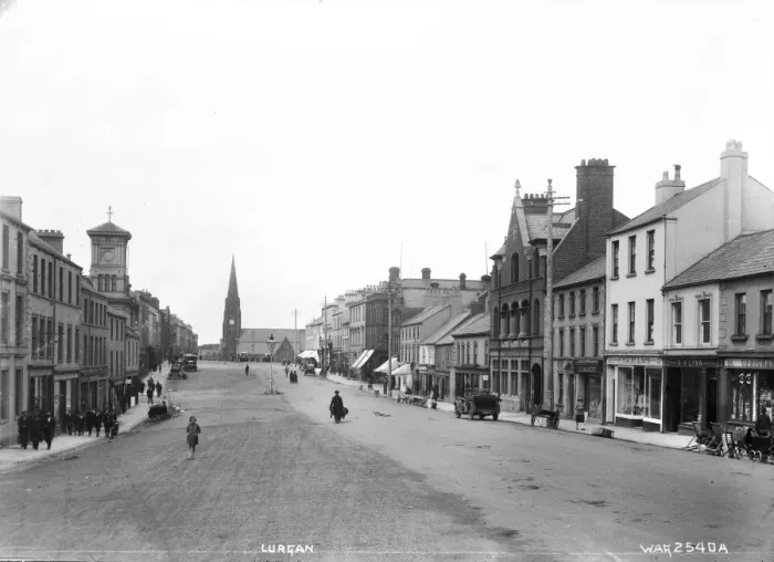 Framed Print : Early 20th Century Lurgan Street Scene Print Framed Print : Early 20th Century Lurgan Street Scene Print