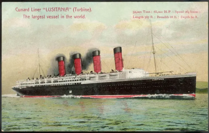 Framed Print : Lusitania Print - Vintage Photograph of the World's Largest Vessel Framed Print : Lusitania Print - Vintage Photograph of the World's Largest Vessel