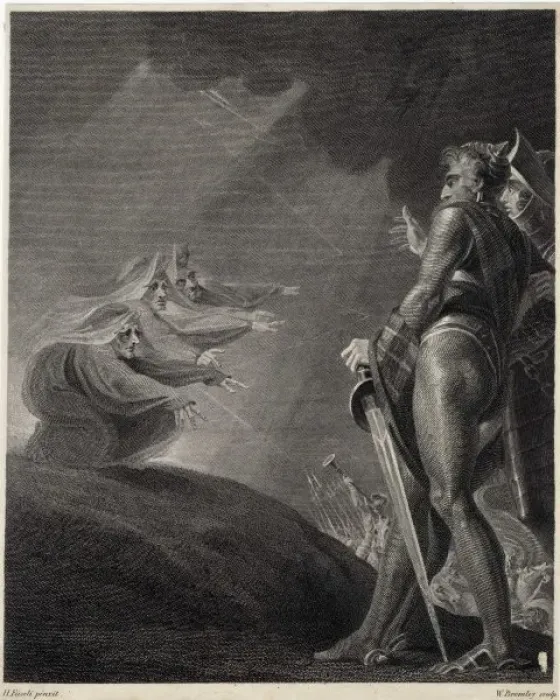 Framed Print : Macbeth and Witches Print, Act I Scene III Framed Print : Macbeth and Witches Print, Act I Scene III