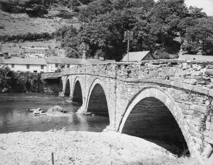 Framed Print : Machynlleth Bridge Print, circa 1805 Framed Print : Machynlleth Bridge Print, circa 1805