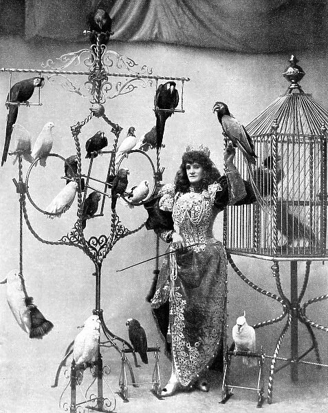 Madame Marzella with her pets, at the Tivoli, 1896
