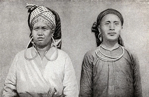 Man and woman of the Meos tribe, Laos, South East Asia