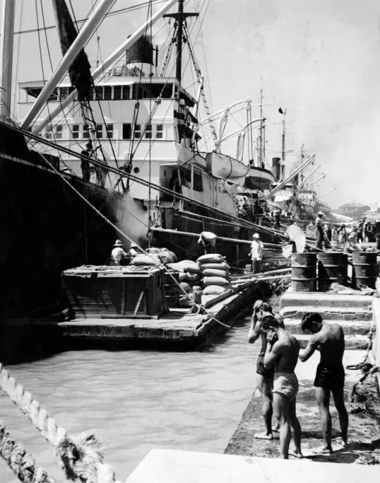 Framed Print : Manila Docks Print, Late 1930s Framed Print : Manila Docks Print, Late 1930s