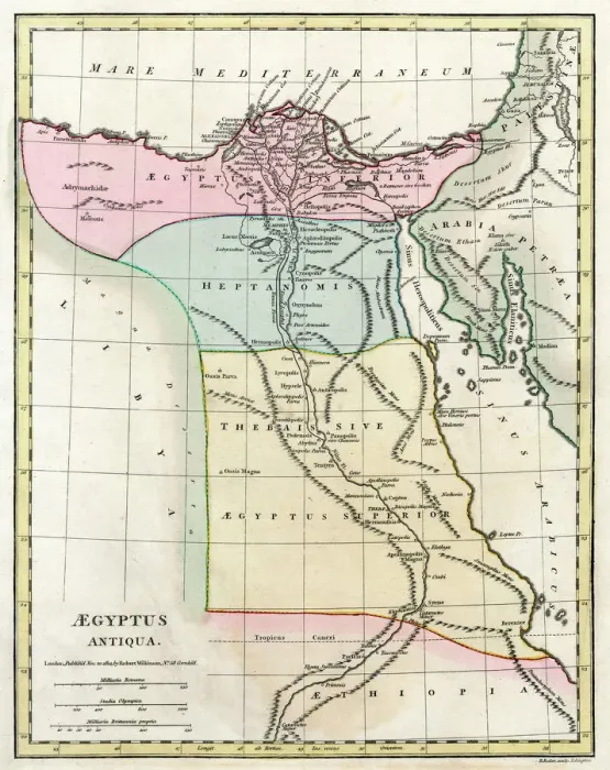 Framed Print : Map of Ancient Egypt Print, 1814 Framed Print : Map of Ancient Egypt Print, 1814