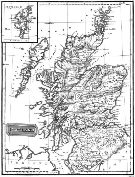 Framed Print : A Map of Scotland, 1817 Print Framed Print : A Map of Scotland, 1817 Print