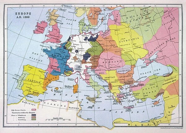 Map of Europe in 1360