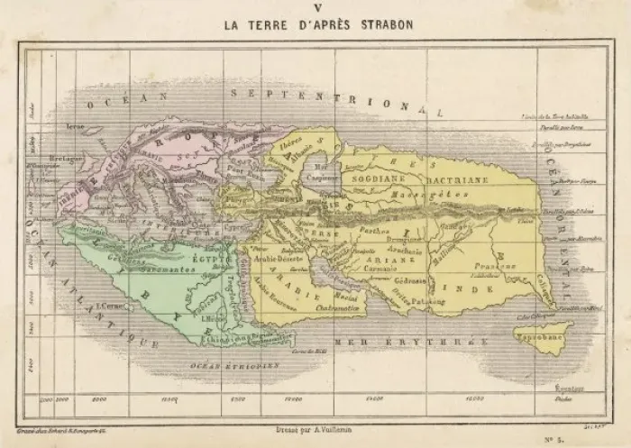Framed Print : Strabo's World Map Print Framed Print : Strabo's World Map Print