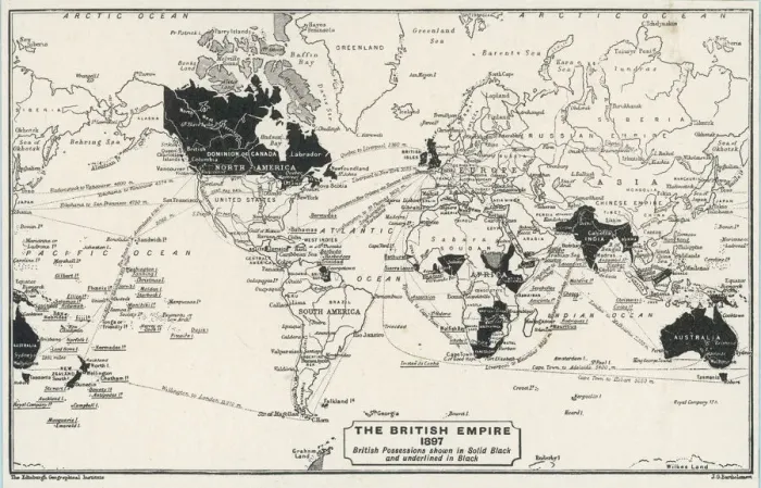 Framed Print : 1897 British Empire World Map Print Framed Print : 1897 British Empire World Map Print