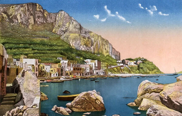 Marina Grande, the main port of Capri, Italy