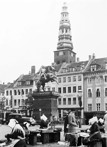 Market Copenhagen Denmark in the 1930s
