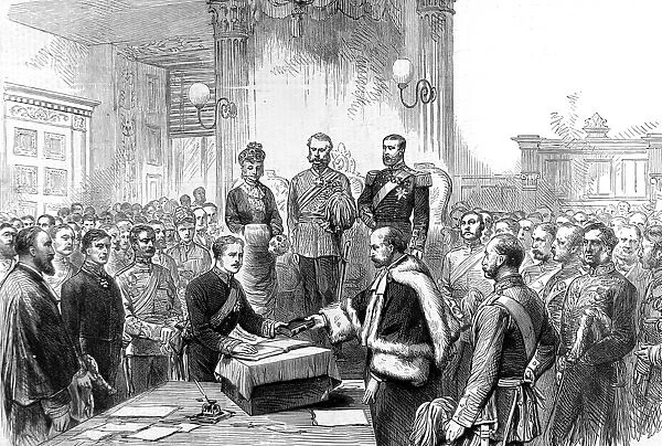 The Marquis of Lorne being sworn in as Governor General of C
