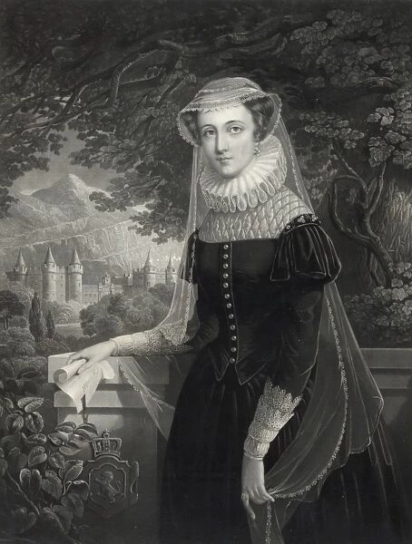 Mary, Queen of Scots, three-quarter length portrait, standin
