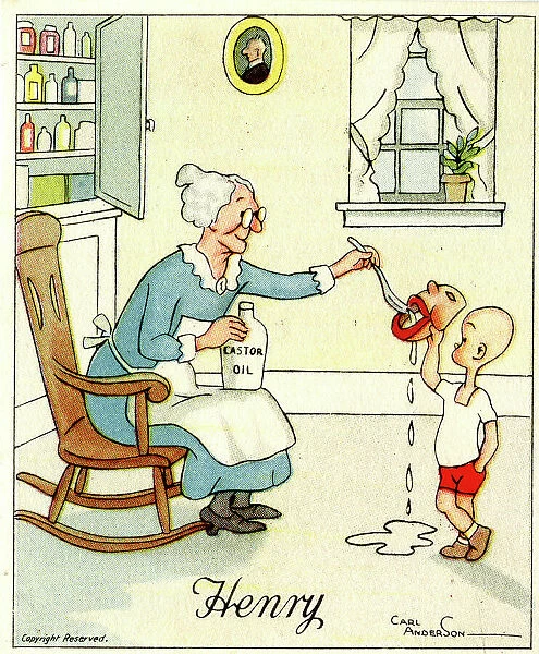 Masking the Medicine, Henry cartoon