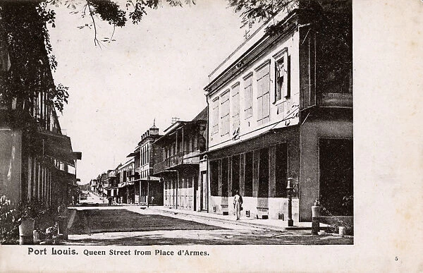 Mauritius - Port Louis - Queen Street from Place dArmes