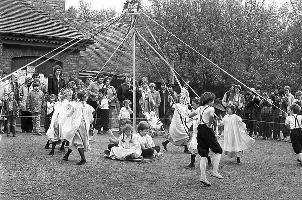 Maypole dancing Blists Hill, Shropshire -2