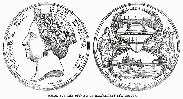 Medal to commemorate the opening of Blackfriars Bridge and and Holborn Viaduct, London
