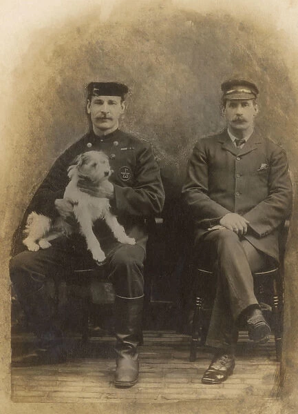 Two men and a dog