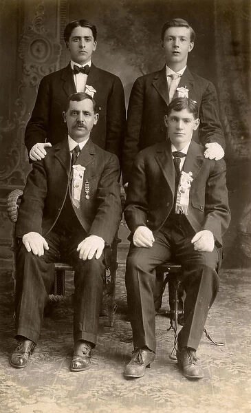 Four men in masonic regalia, USA