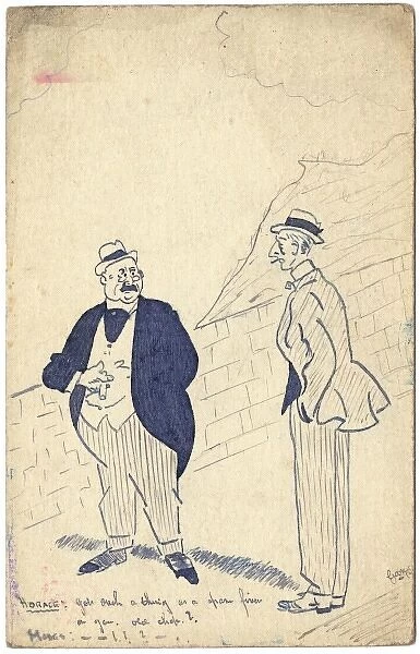 Two men on a street
