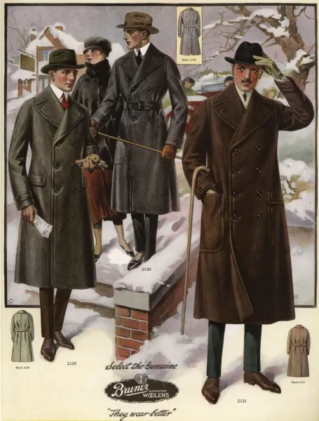 Men in Ulster coats from the 1920s