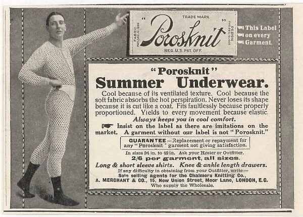 Mens underwear  /  1912