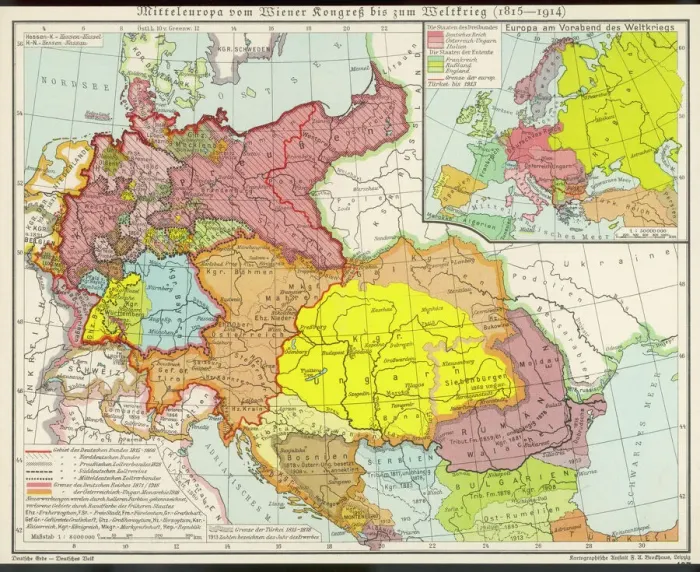 Framed Print : Middle Europe Print 1815-1914 Framed Print : Middle Europe Print 1815-1914