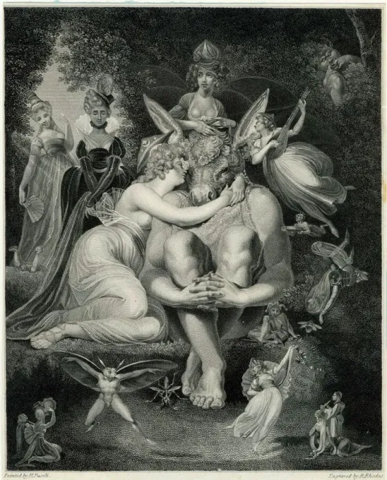 Framed Print : Mary Evans Print - Titania and Bottom from A Midsummer Night's Dream Framed Print : Mary Evans Print - Titania and Bottom from A Midsummer Night's Dream