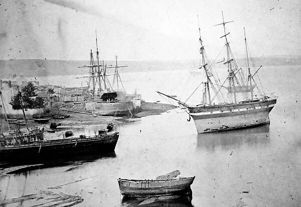Milford Haven with ships, Pembrokeshire, South Wales