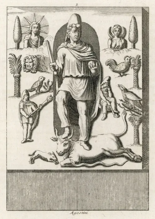 Framed Print : Mithras Print: Ancient Roman deity with emblems and attributes Framed Print : Mithras Print: Ancient Roman deity with emblems and attributes