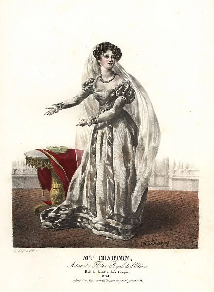 Mlle Henrietta Charton as Leonore in Fiesque, 1824