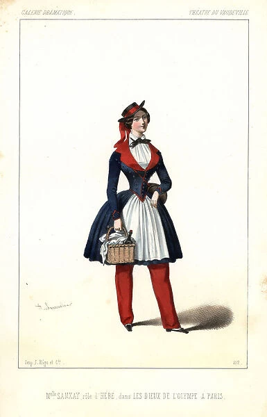Mlle. Sanxay as Hebe in Les Dieux de l Olympe a Paris, 1846