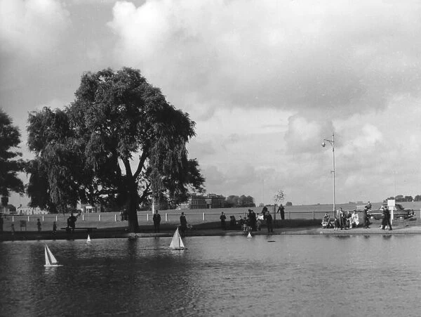 The model boating pond at Blackheath, south London, situated on the edge of the heath