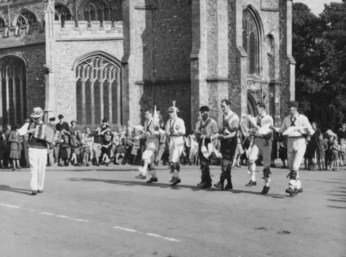 Framed Print : Print of Morris Dance in Thaxted, Essex Framed Print : Print of Morris Dance in Thaxted, Essex