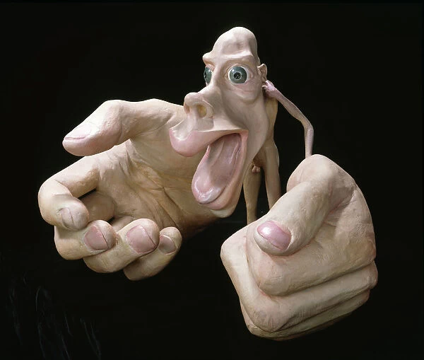 Motor homunculus. This model shows what a man's body would look like if