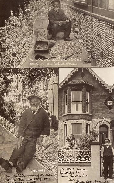 Mr Attrill and his shell house, Cowes, Isle of Wight