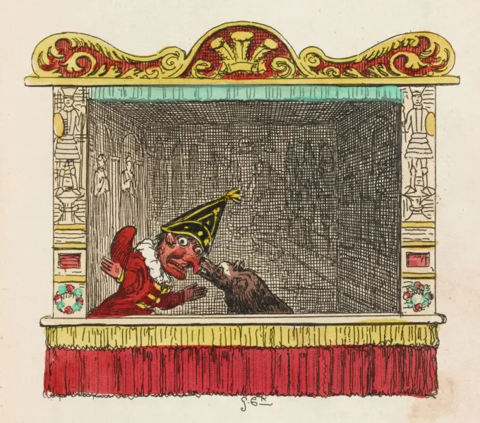Framed Print : Mr Punch and Toby Print Framed Print : Mr Punch and Toby Print